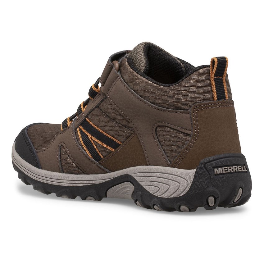 Bottes Merrell Outback Mid Marron Foncé Enfant | G.J.BODK